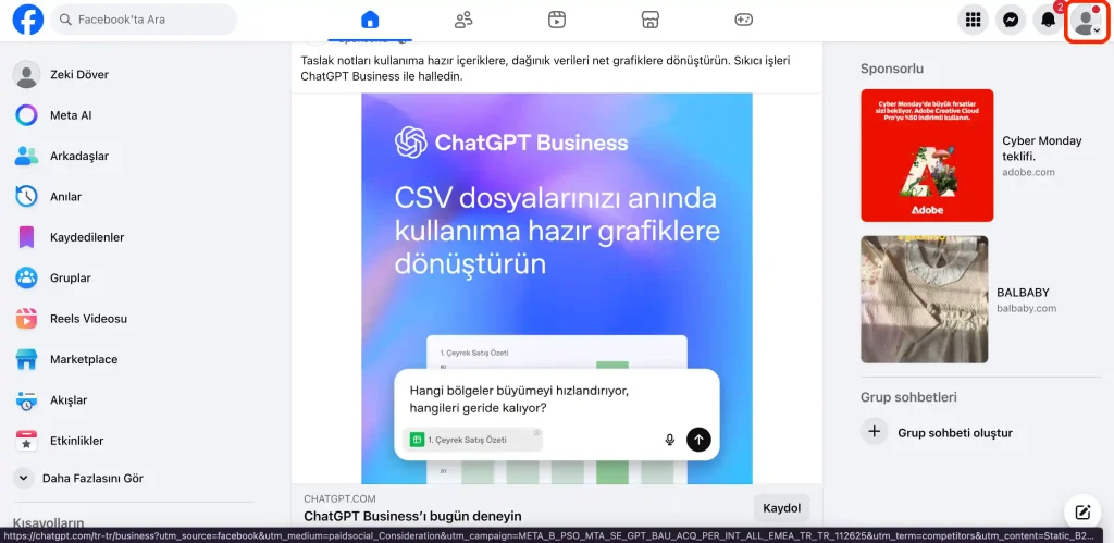 Facebook Profil Kilitleme (Bilgisayar)