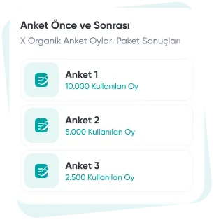 X Anket Oyları Paketleri