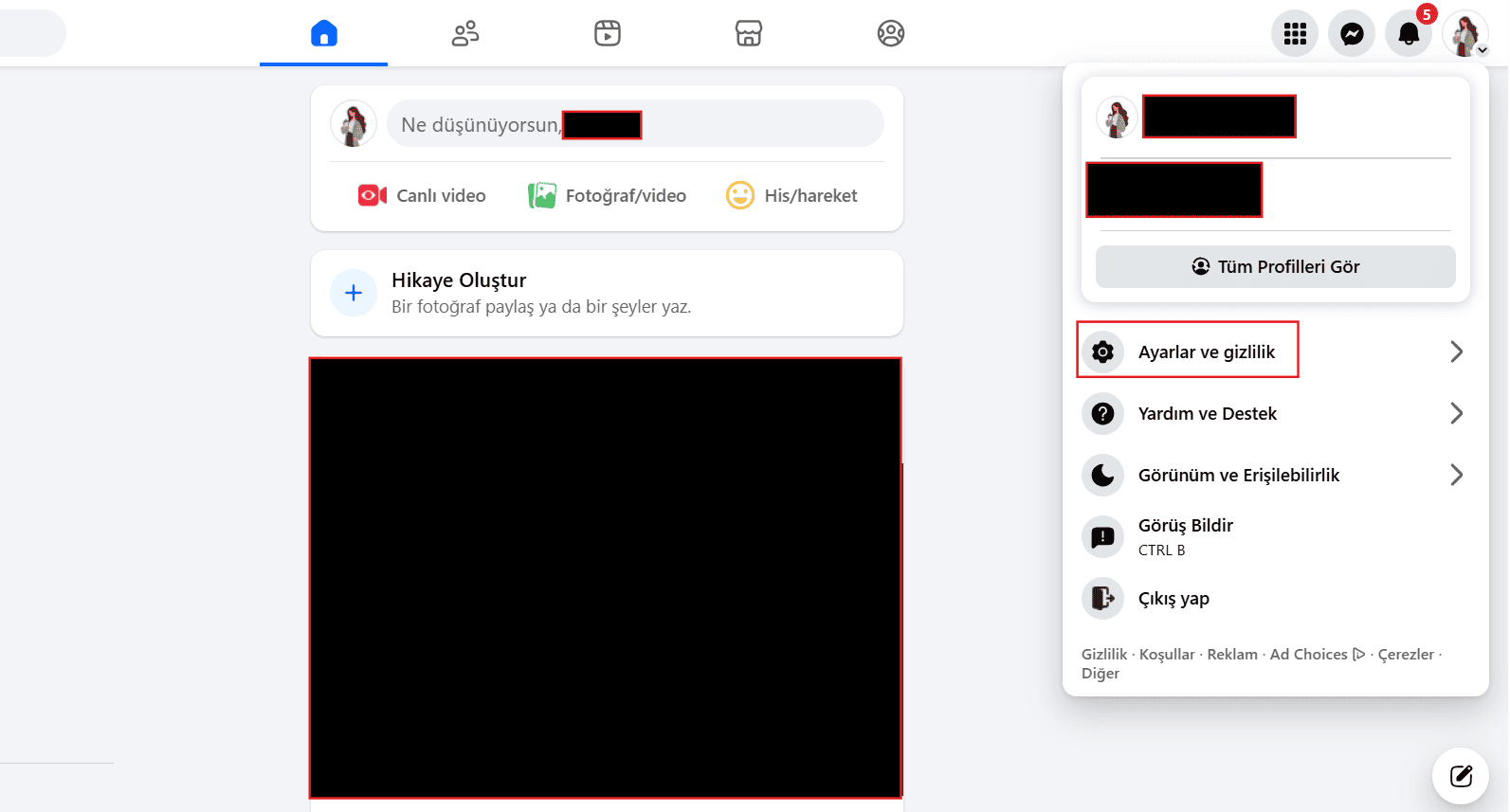Facebook Arkadaş kapatma