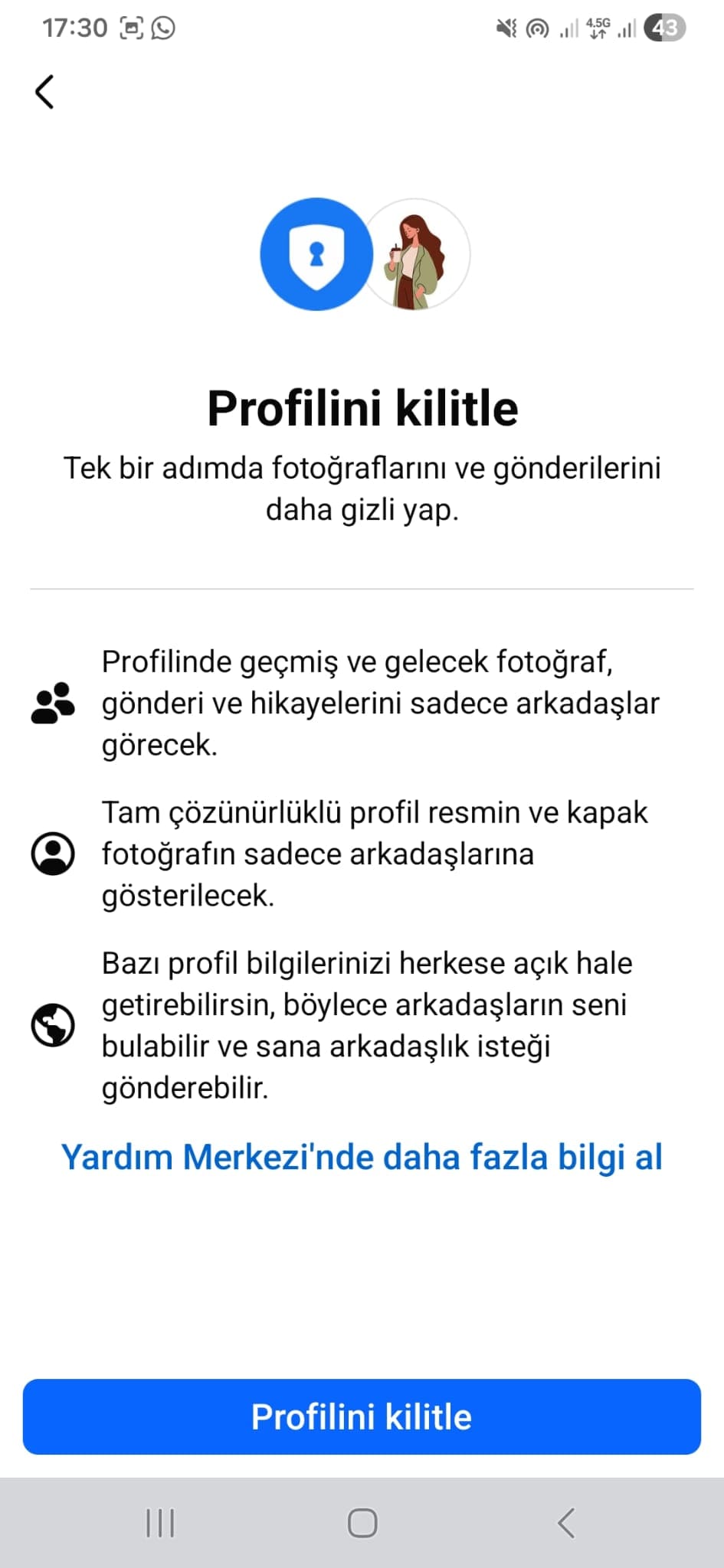 facebook profil kilitleme iphone - android