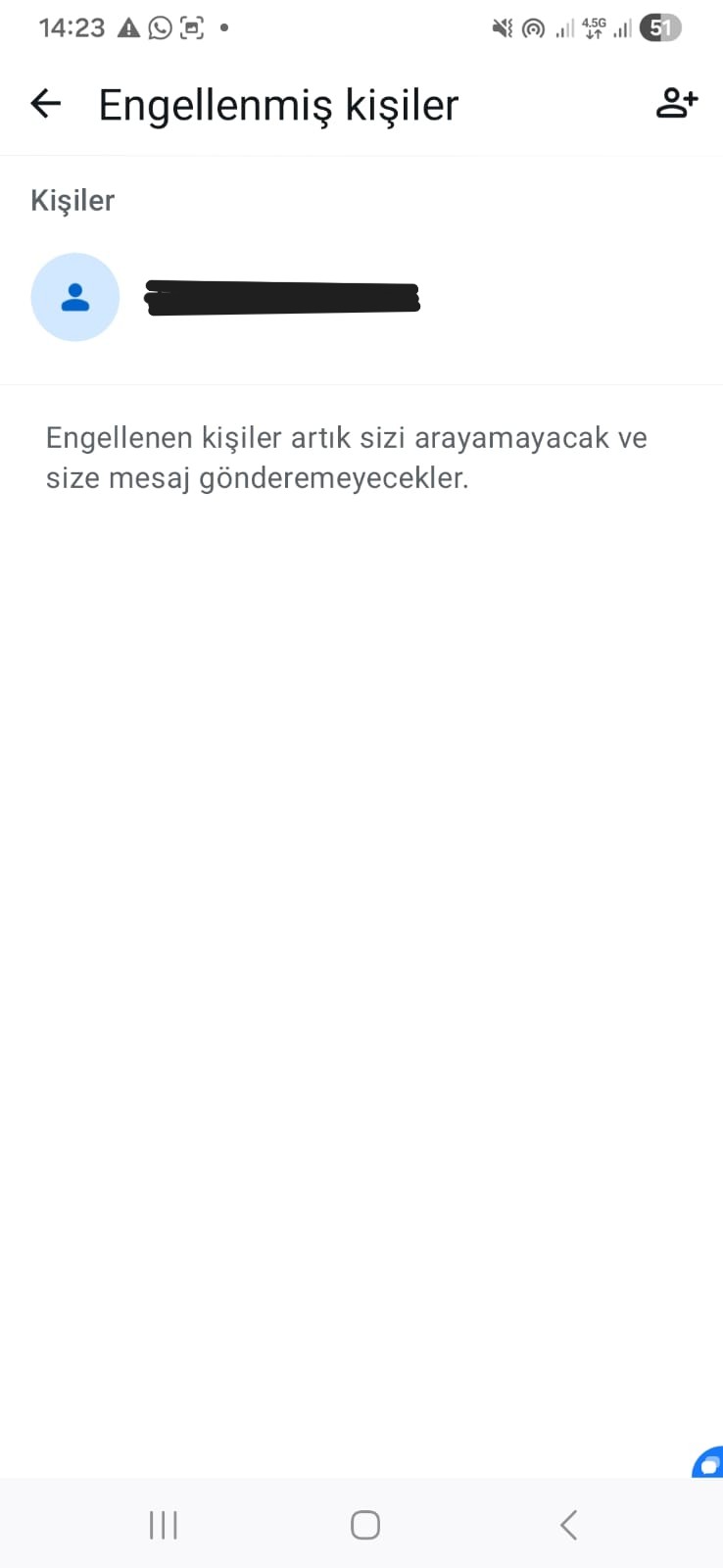 WhatsApp’ta Engellenenler